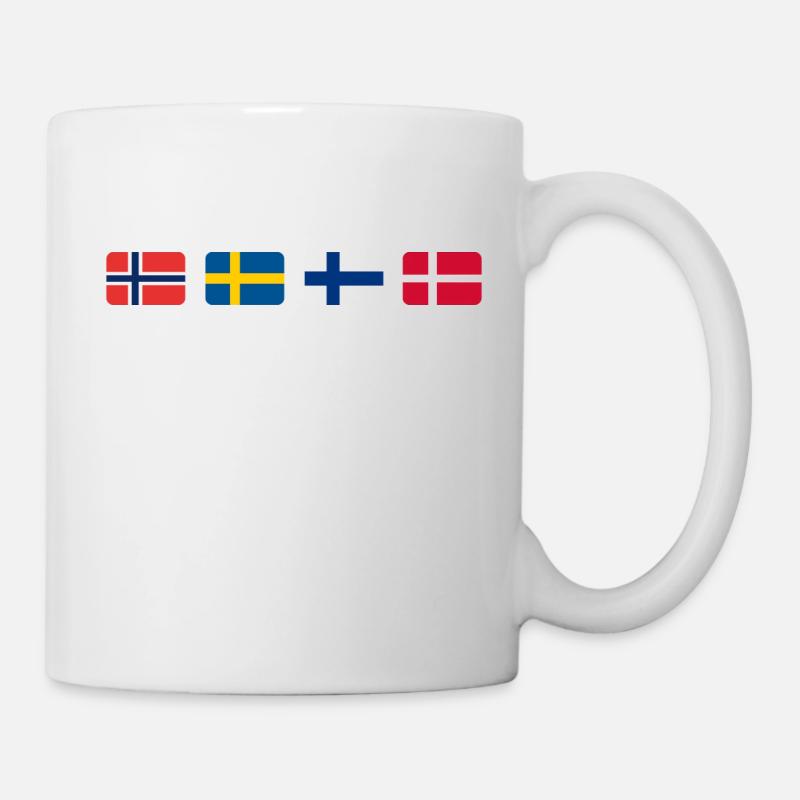 SCANDINAVIAN FLAGS - Tasse - Weiß