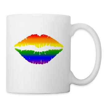 SCHWUL LESBISCH. HOMOSEXUALITÄT HOMO EHE GESCHENK - Tasse - Weiß - Rechts