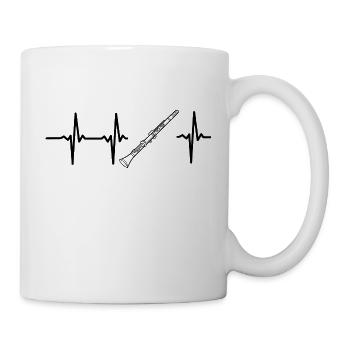 Mon cœur bat pour les joueurs de clarinette - Mug blanc - blanc - Droite