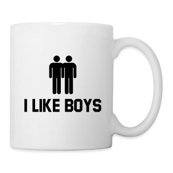 I like Boys. Human Rights. Gay Pride. Equality - Mug - white - Right