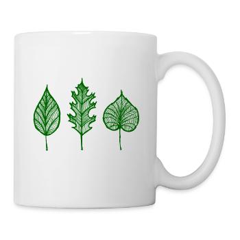 Green leaves - Mug - white - Right