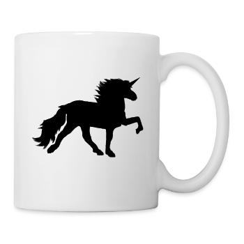 Einhorntoelter schwarz - Tasse - Weiß - Rechts