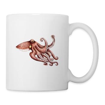 Octopus - Octopus vulgaris - Octopus Pieuvre Poulpe - Mug blanc - blanc - Droite