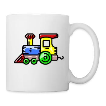 eisenbahn zug tram train railroad railway locomoti - Tasse - Weiß - Rechts