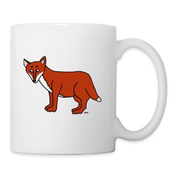 Natur Wild Wald Rotwild Fuchs - Tasse - Weiß - Rechts