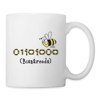 code binaire informatique cadeau de miel d'abeille - Mug blanc - blanc - Droite