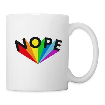 Nope Rainbow Black - Mug - white - Right