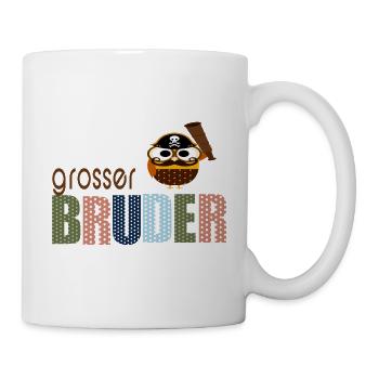 großer Bruder Pirat Eule - Tasse - Weiß - Rechts
