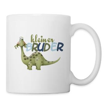 kleiner Bruder Dinosaurier - Tasse - Weiß - Rechts