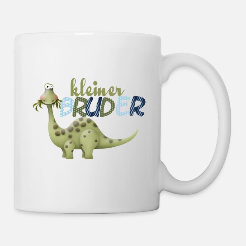 kleiner Bruder Dinosaurier - Tasse - Weiß