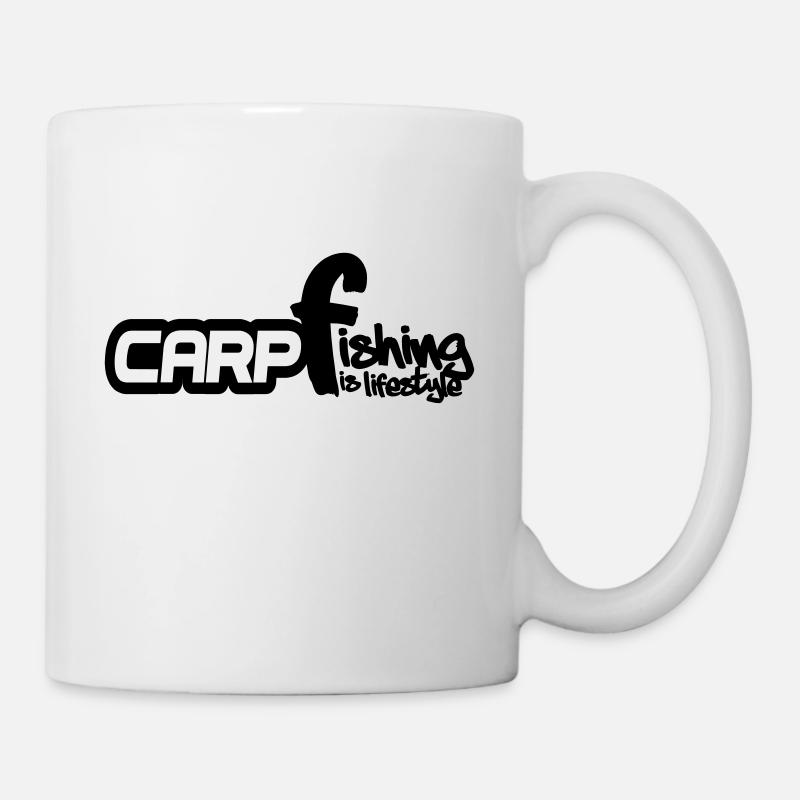 Carpe, poisson, pêche à la carpe, pêche - Mug blanc - blanc