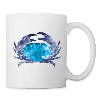 Zodiac Cancer with crystal armor crab - Mug - white - Right