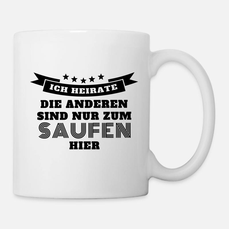maiden party braeutigam bride - Mug - white