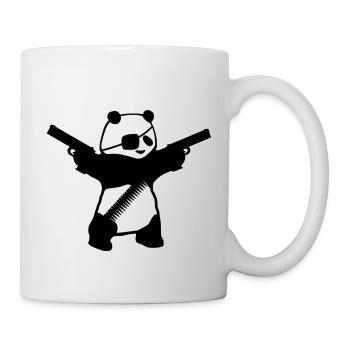 panda bear streetart - Mug - white - Right