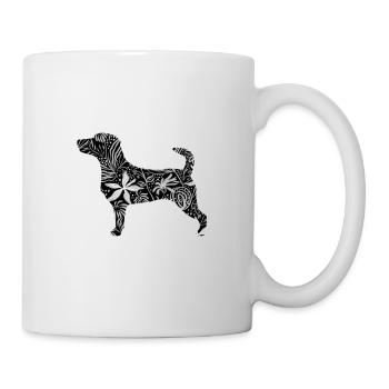 Blume JRT Glatt - Tasse - Weiß - Rechts