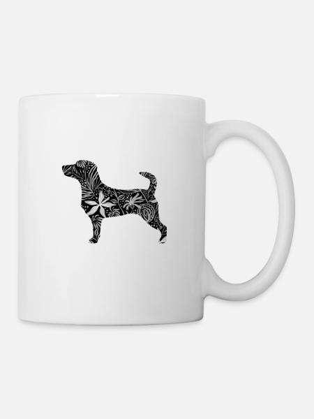 Blume JRT Glatt - Tasse - Weiß