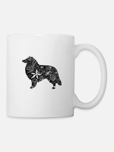 Flower Rough Collie - Tasse - Weiß