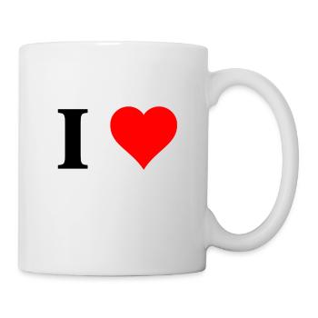 I Love - Mug blanc - blanc - Droite