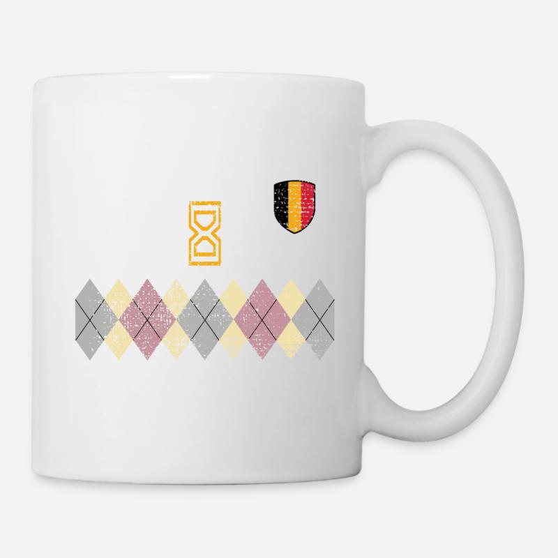 Maillot rétro belge - Mug blanc - blanc