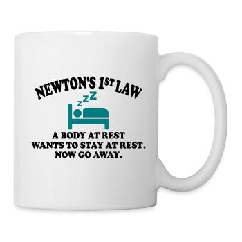 newton's 1st law - Mug - white - Right