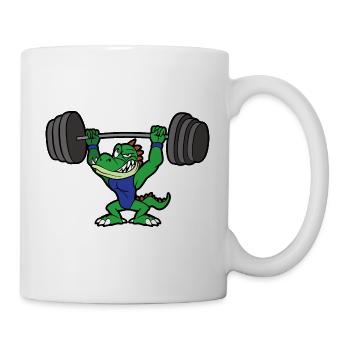 Funny Cute Cool Alligator Crocodile - Mug - white - Right