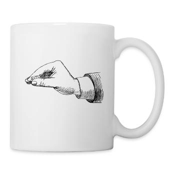 Main avec dés - Mug blanc - blanc - Droite