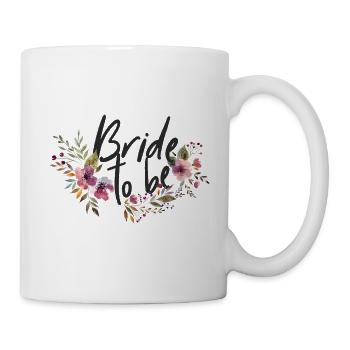 Bride to be - JGA - Florale Serie - Tasse - Weiß - Rechts