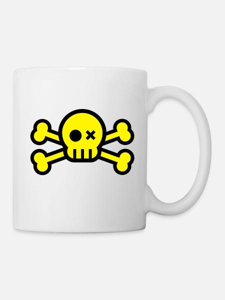 Totenkopf - Tasse - Weiß