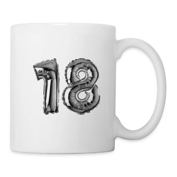 Baloon 18 - enfin 18 ans, je peux tout faire! - Mug blanc - blanc - Droite
