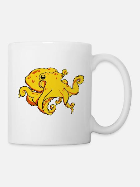 Krake - Tasse - Weiß