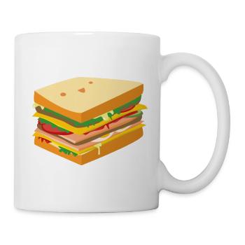 Süßes Sandwich - Tasse - Weiß - Rechts