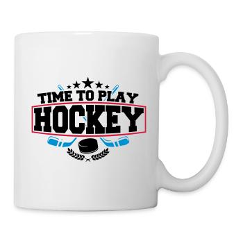 Time to play hockey - Mug - white - Right