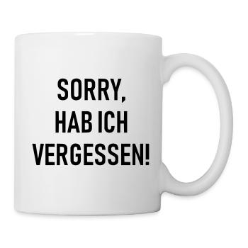 Sorry I forgot cult saying as a gift - Mug - white - Right