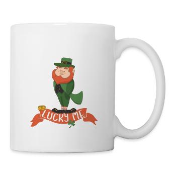 I'm a lucky guy - Leprechaun "Lucky me" - Mug - white - Right