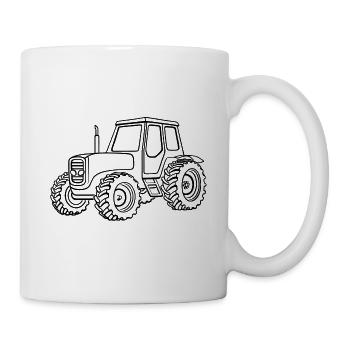 Traktor, schwarz - Tasse - Weiß - Rechts