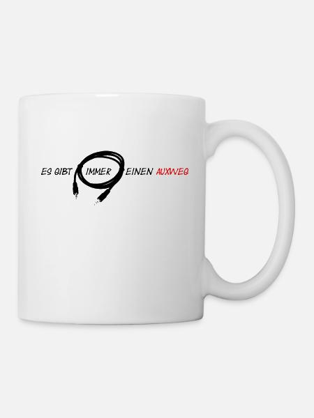 Cool and funny sound engineer design with Auxweg - Mug - white