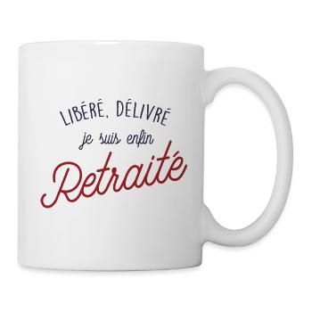 Enfin la retraite - Mug blanc - blanc - Droite