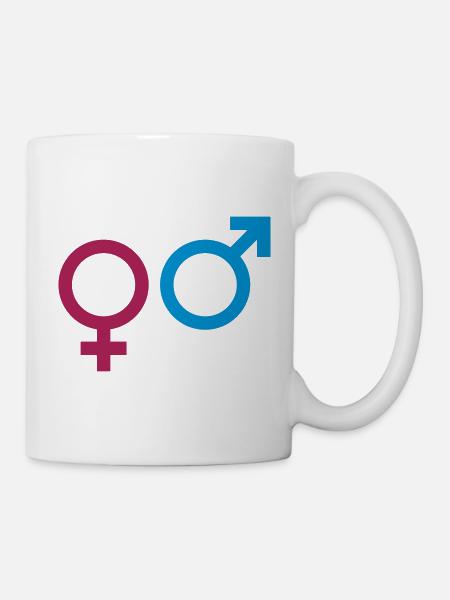 weiblich männlich - Tasse - Weiß