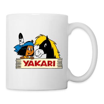 Yakari mit Kleiner Donner - Tasse - Weiß - Rechts