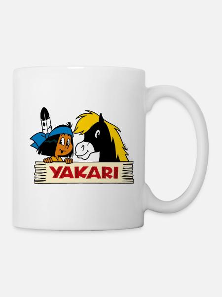 Yakari mit Kleiner Donner - Tasse - Weiß