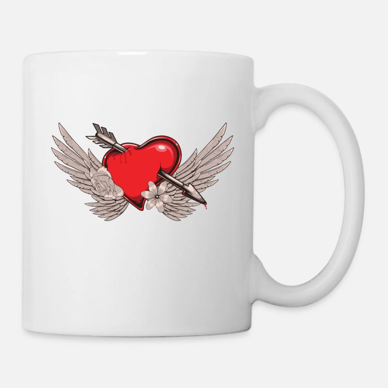 Gebrochenes Herz - Tasse - Weiß