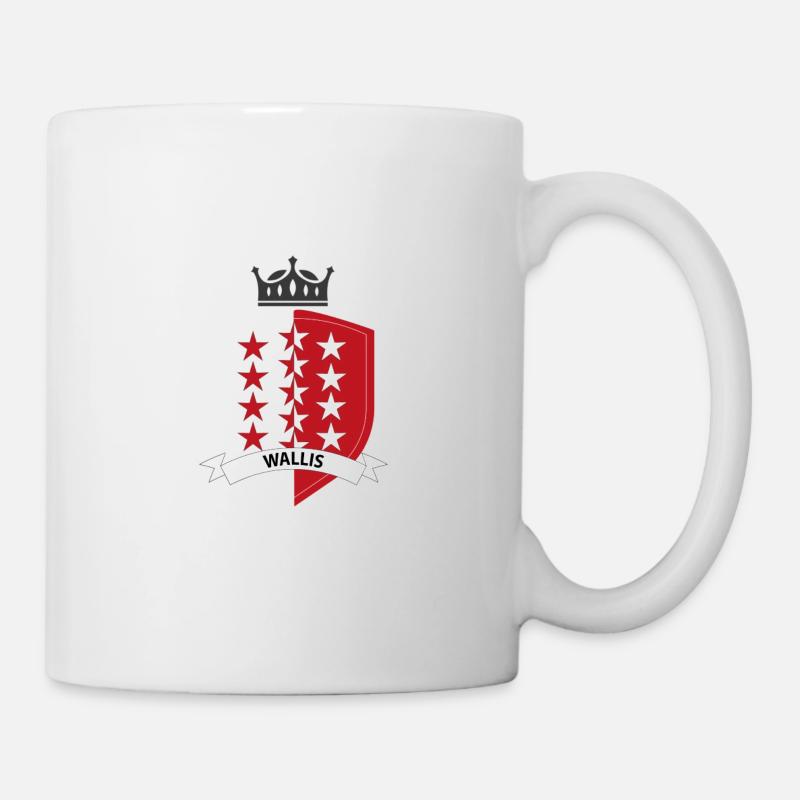 Drapeau Valais Wallis - Tasse - Weiß