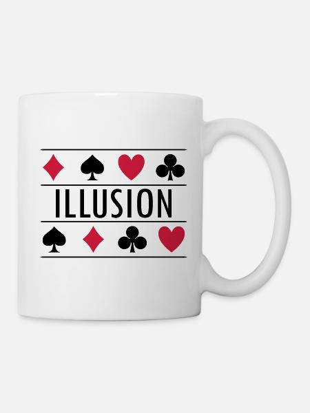 Illusion with map symbols - Mug - white