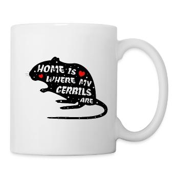 Rennmäuse | Lustiger Spruch | Mit Maus - Tasse - Weiß - Rechts