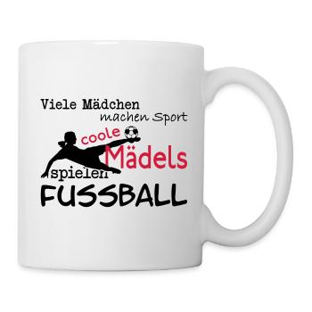 Viele Mädchen machen Sport, coole Mädels... - Tasse - Weiß - Rechts