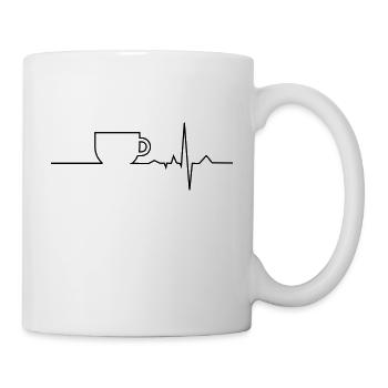 Coffee! Elixir of life and energy, heart rate - Mug - white - Right
