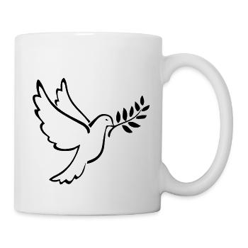 Peace world peace flower power gift deaf idea - Mug - white - Right