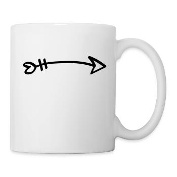 Love Arrow - Heart Arrow Love Cupid In Love Comic - Mug - white - Right