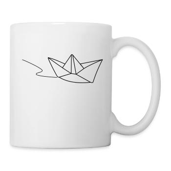 Bateau en papier - naviguer - Mug blanc - blanc - Droite