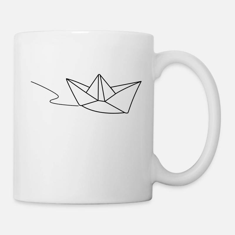 Paper boat - sail away - Mug - white